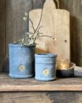 SET OF 2 PLANTER STRAIGHT MAJESTIC BLACK D.26-17 H.27-18