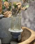 Windlicht gedroogde bloemen glass clear